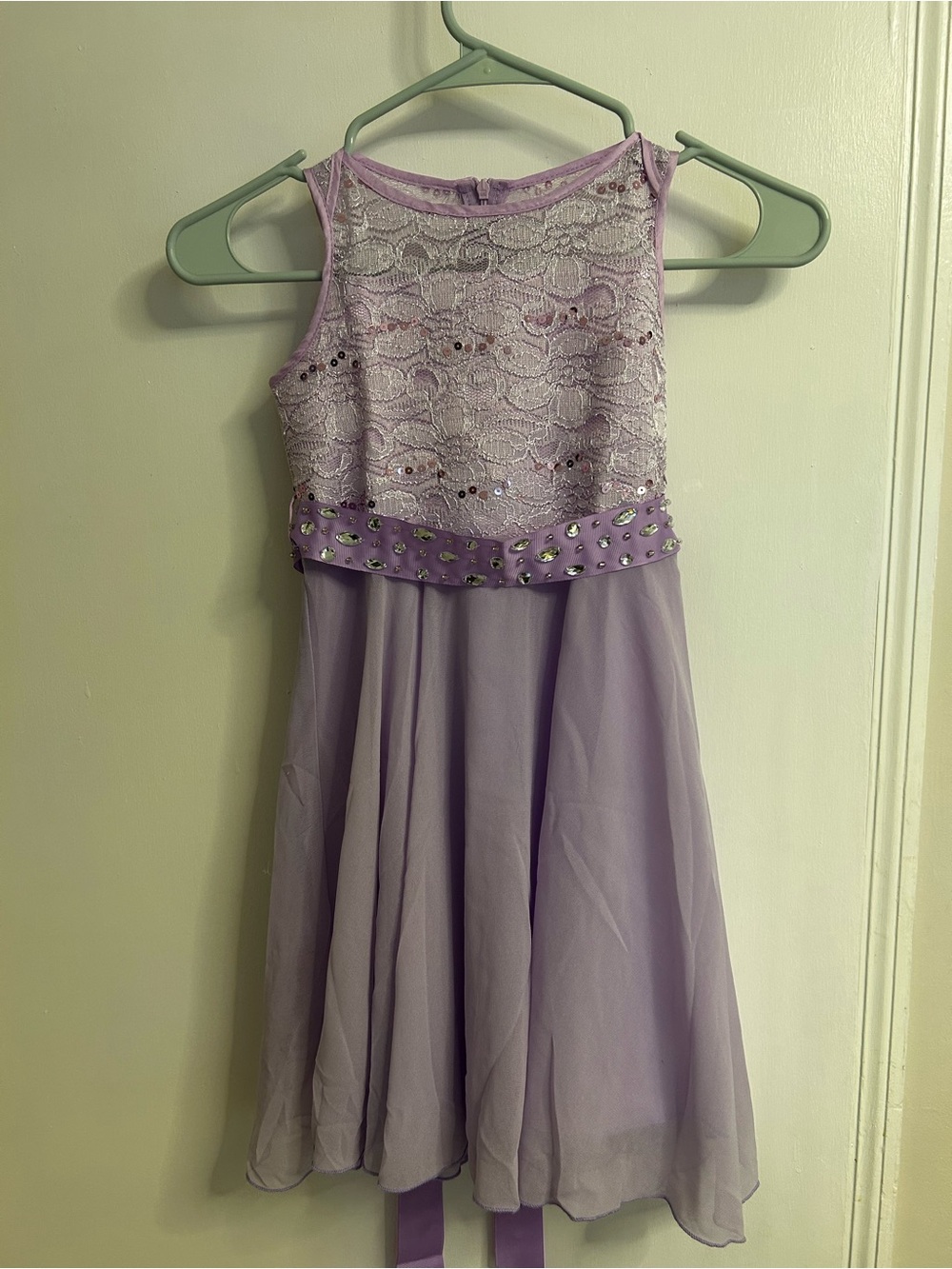 Lilac Girls' Lace & Chiffon Party Dress